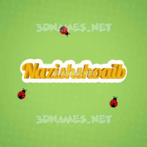 nazishshoaib in Ladybugs style - 3D name wallpaper nazishshoaib in Ladybugs style - 3D name wallpaper