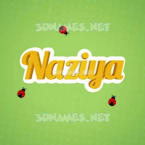 naziya in Ladybugs style - 3D name wallpaper