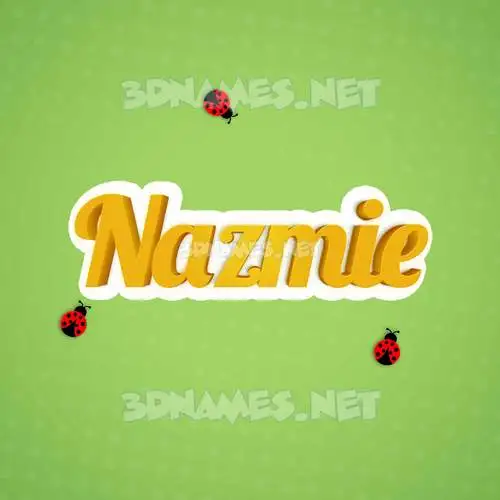 nazmie in Ladybugs style - 3D name wallpaper