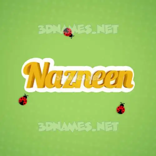 nazneen in Ladybugs style - 3D name wallpaper