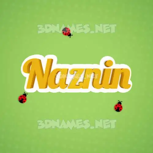 naznin in Ladybugs style - 3D name wallpaper