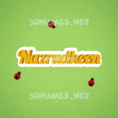 nazrudheen in Ladybugs style - 3D name wallpaper nazrudheen in Ladybugs style - 3D name wallpaper