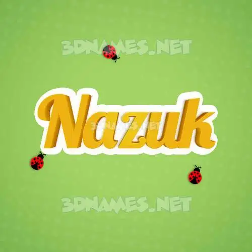 nazuk in Ladybugs style - 3D name wallpaper