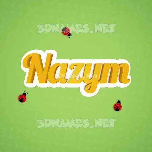 nazym in Ladybugs style - 3D name wallpaper