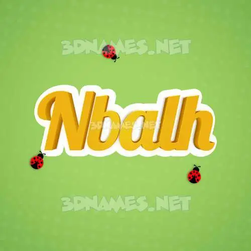 nbalh in Ladybugs style - 3D name wallpaper nbalh in Ladybugs style - 3D name wallpaper