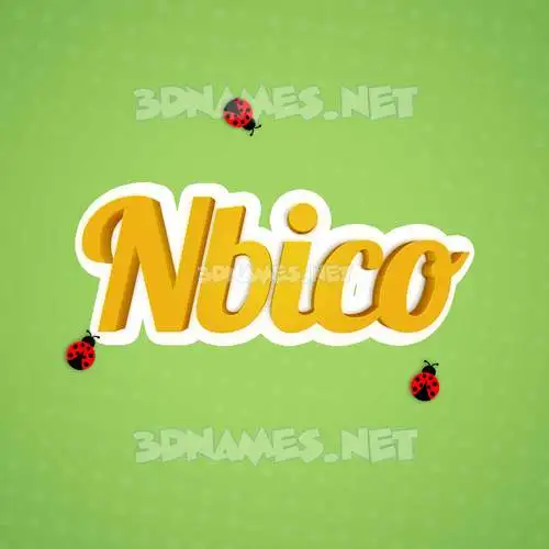 nbico in Ladybugs style - 3D name wallpaper nbico in Ladybugs style - 3D name wallpaper