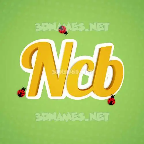 ncb in Ladybugs style - 3D name wallpaper ncb in Ladybugs style - 3D name wallpaper
