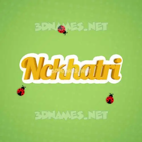 nckhatri in Ladybugs style - 3D name wallpaper