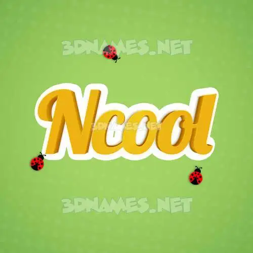 ncool in Ladybugs style - 3D name wallpaper ncool in Ladybugs style - 3D name wallpaper