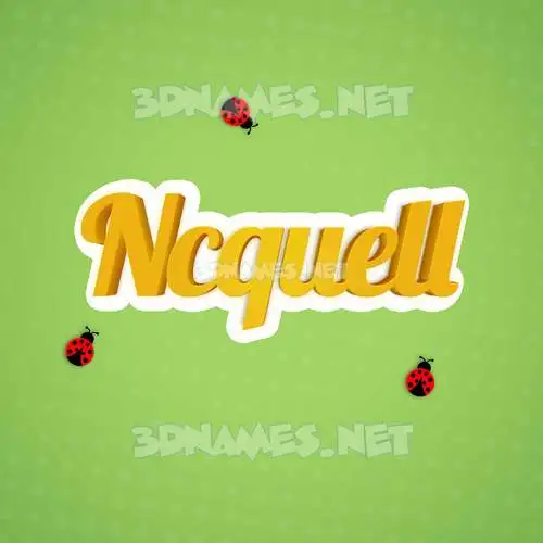 ncquell in Ladybugs style - 3D name wallpaper ncquell in Ladybugs style - 3D name wallpaper