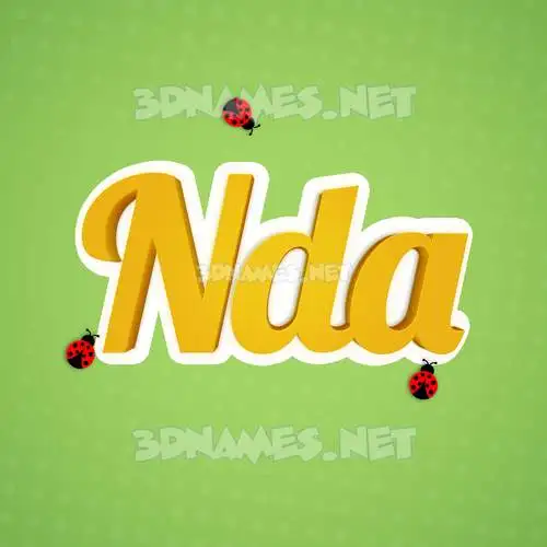 nda in Ladybugs style - 3D name wallpaper nda in Ladybugs style - 3D name wallpaper