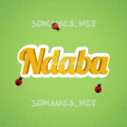 ndaba in Ladybugs style - 3D name wallpaper ndaba in Ladybugs style - 3D name wallpaper