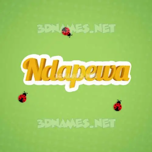 ndapewa in Ladybugs style - 3D name wallpaper