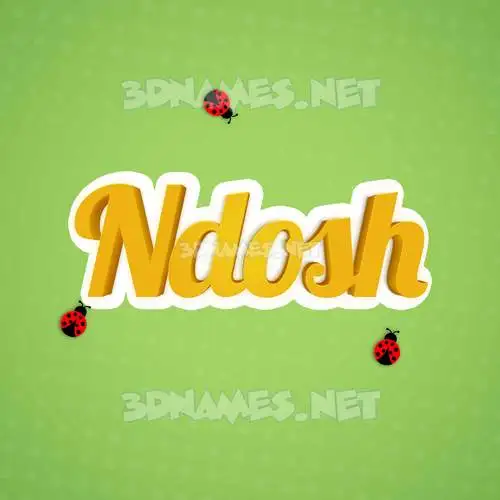 ndosh in Ladybugs style - 3D name wallpaper ndosh in Ladybugs style - 3D name wallpaper