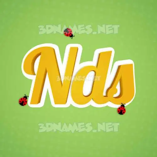 nds in Ladybugs style - 3D name wallpaper nds in Ladybugs style - 3D name wallpaper