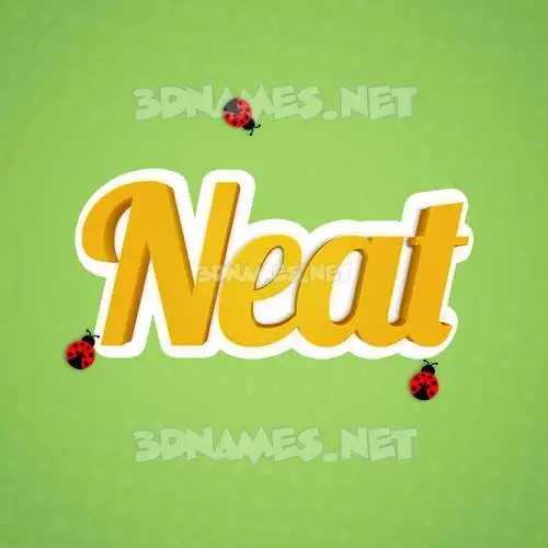 neat in Ladybugs style - 3D name wallpaper
