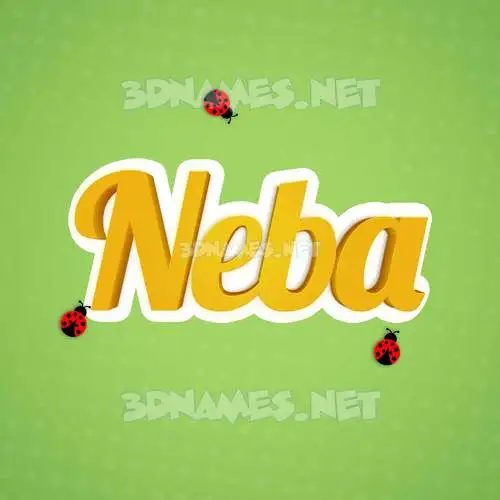 neba in Ladybugs style - 3D name wallpaper neba in Ladybugs style - 3D name wallpaper