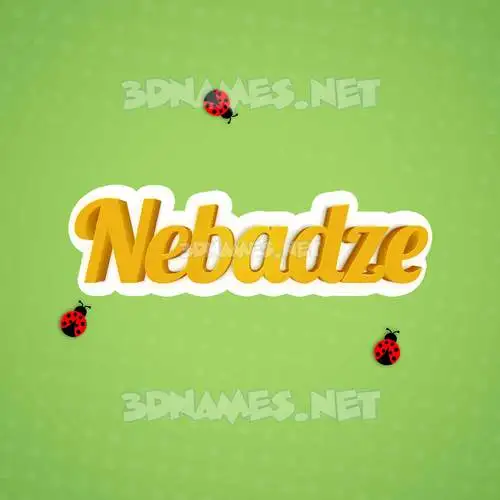 nebadze in Ladybugs style - 3D name wallpaper