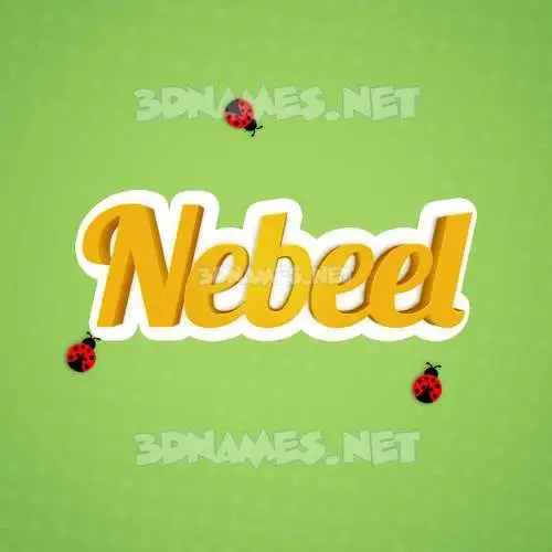 nebeel in Ladybugs style - 3D name wallpaper nebeel in Ladybugs style - 3D name wallpaper