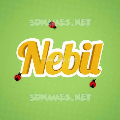 nebil in Ladybugs style - 3D name wallpaper nebil in Ladybugs style - 3D name wallpaper