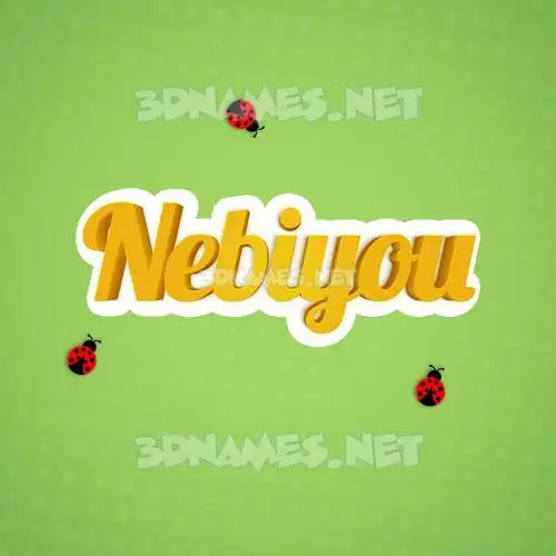 nebiyou in Ladybugs style - 3D name wallpaper