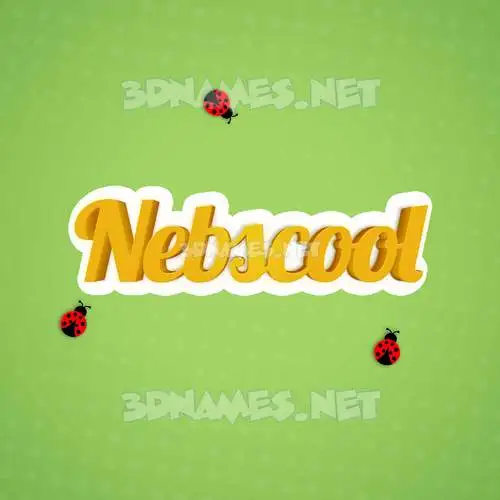nebscool in Ladybugs style - 3D name wallpaper nebscool in Ladybugs style - 3D name wallpaper