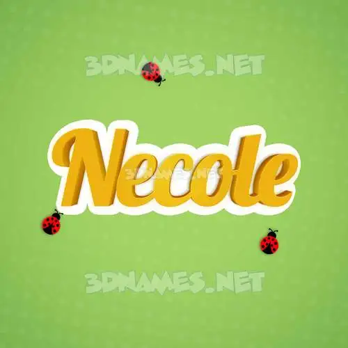 necole in Ladybugs style - 3D name wallpaper
