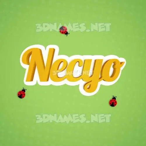 necyo in Ladybugs style - 3D name wallpaper