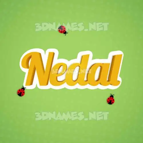 nedal in Ladybugs style - 3D name wallpaper