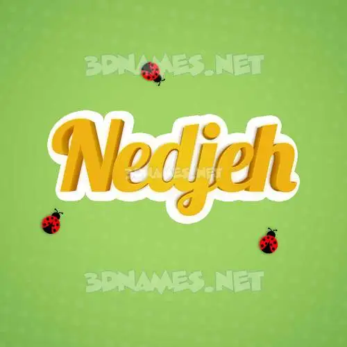 nedjeh in Ladybugs style - 3D name wallpaper nedjeh in Ladybugs style - 3D name wallpaper