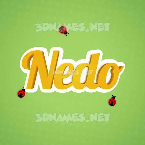 nedo in Ladybugs style - 3D name wallpaper nedo in Ladybugs style - 3D name wallpaper