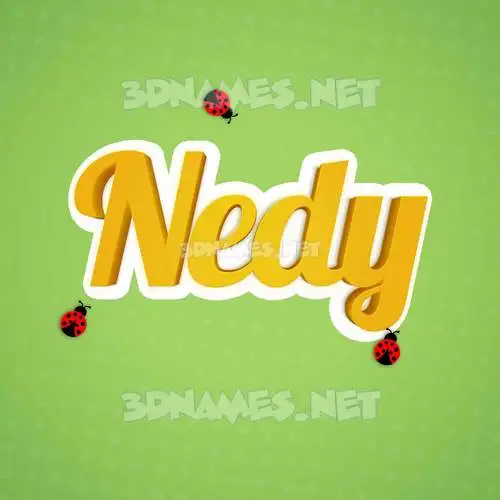 nedy in Ladybugs style - 3D name wallpaper nedy in Ladybugs style - 3D name wallpaper