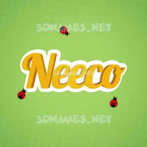 neeco in Ladybugs style - 3D name wallpaper neeco in Ladybugs style - 3D name wallpaper