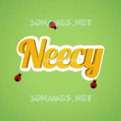 neecy in Ladybugs style - 3D name wallpaper
