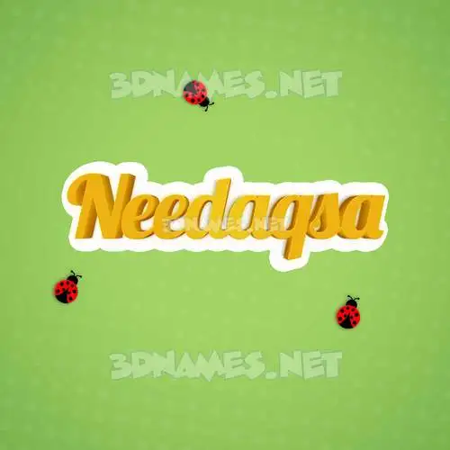 needaqsa in Ladybugs style - 3D name wallpaper needaqsa in Ladybugs style - 3D name wallpaper