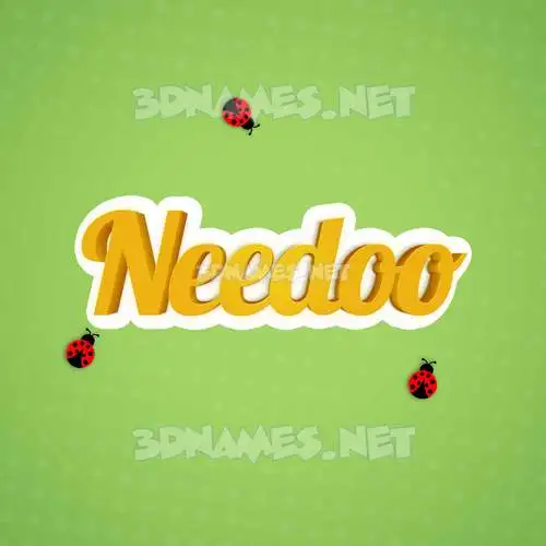 needoo in Ladybugs style - 3D name wallpaper needoo in Ladybugs style - 3D name wallpaper