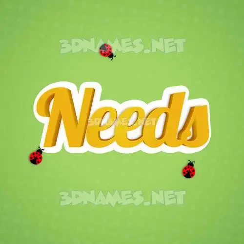 needs in Ladybugs style - 3D name wallpaper needs in Ladybugs style - 3D name wallpaper