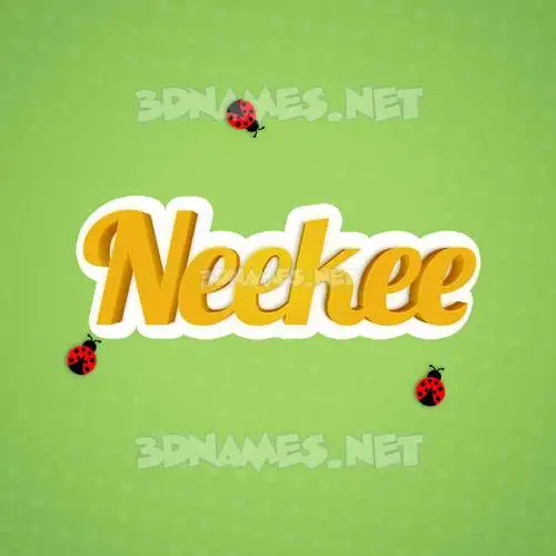 neekee in Ladybugs style - 3D name wallpaper