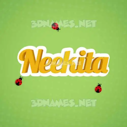 neekita in Ladybugs style - 3D name wallpaper
