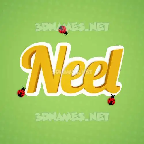 neel in Ladybugs style - 3D name wallpaper neel in Ladybugs style - 3D name wallpaper