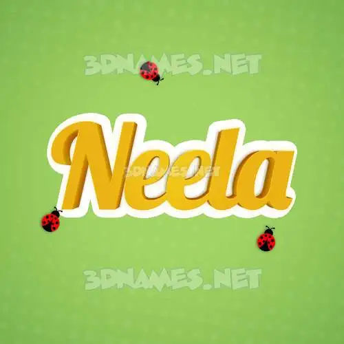 neela in Ladybugs style - 3D name wallpaper neela in Ladybugs style - 3D name wallpaper