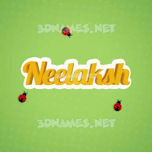 neelaksh in Ladybugs style - 3D name wallpaper