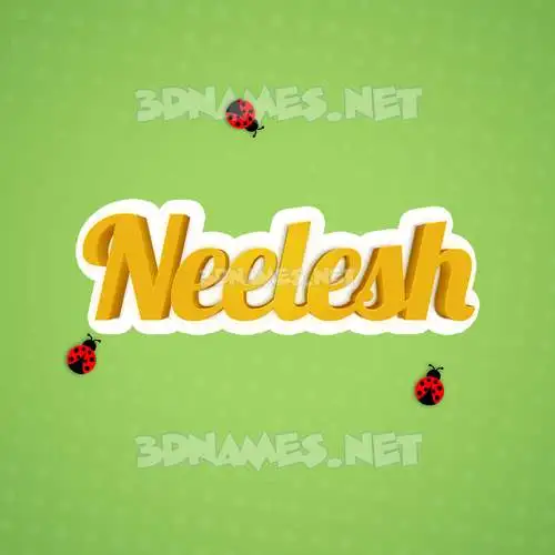 neelesh in Ladybugs style - 3D name wallpaper