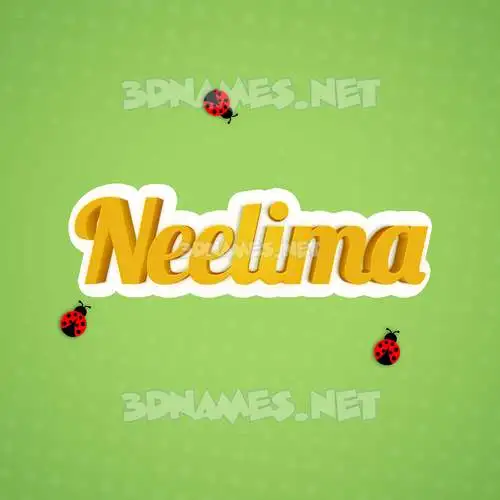 neelima in Ladybugs style - 3D name wallpaper