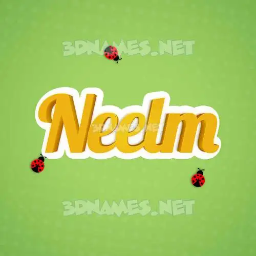 neelm in Ladybugs style - 3D name wallpaper