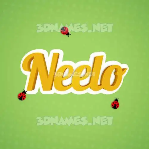 neelo in Ladybugs style - 3D name wallpaper