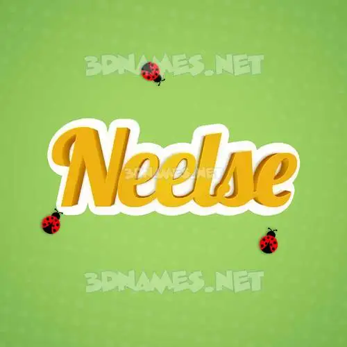 neelse in Ladybugs style - 3D name wallpaper