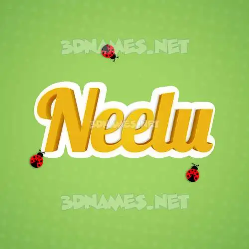 neelu in Ladybugs style - 3D name wallpaper