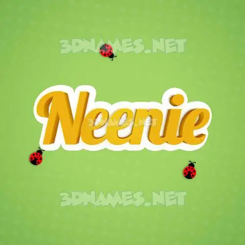 neenie in Ladybugs style - 3D name wallpaper