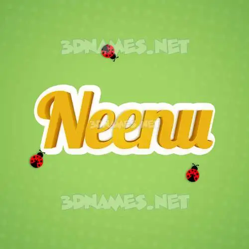 neenu in Ladybugs style - 3D name wallpaper neenu in Ladybugs style - 3D name wallpaper
